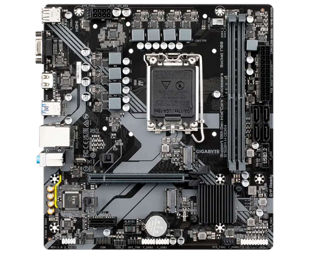 Материнская плата Gigabyte B760M H DDR4 LGA1700-1