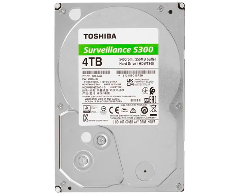 Жесткий диск Toshiba Surveillance S300 4TB (HDWT840UZSVA)